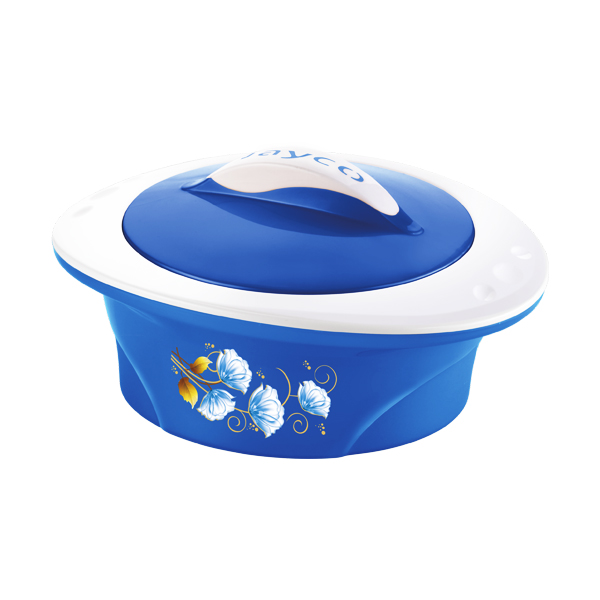 Jayco Luxe Insulated Casserole with Roti Basket - Blue with White Flowers